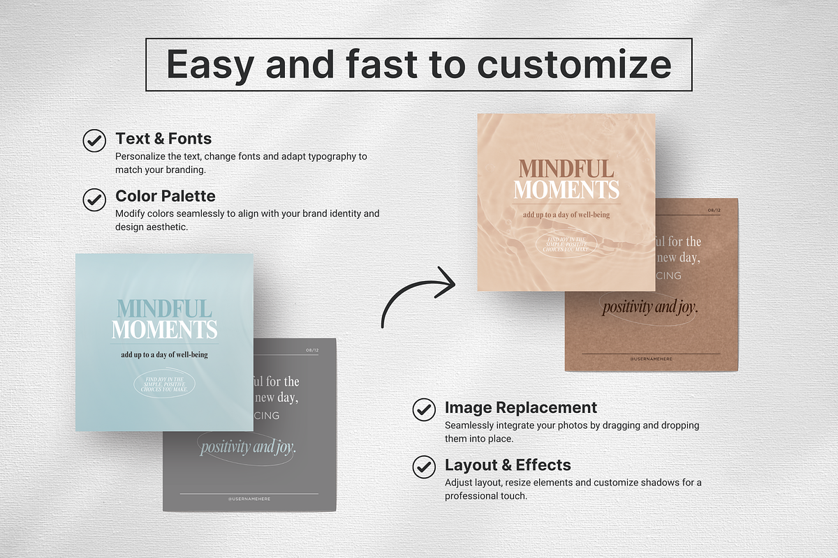 Wellness Quote Instagram Templates, a Social Media Template by DigiPax (Photo 8 of 11)