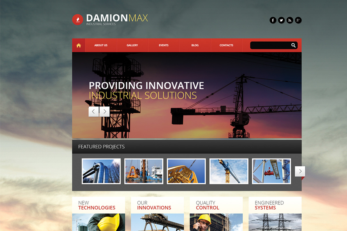 Industrial WordPress Theme, a WordPress Template by Zemez (Photo 1 of 5)