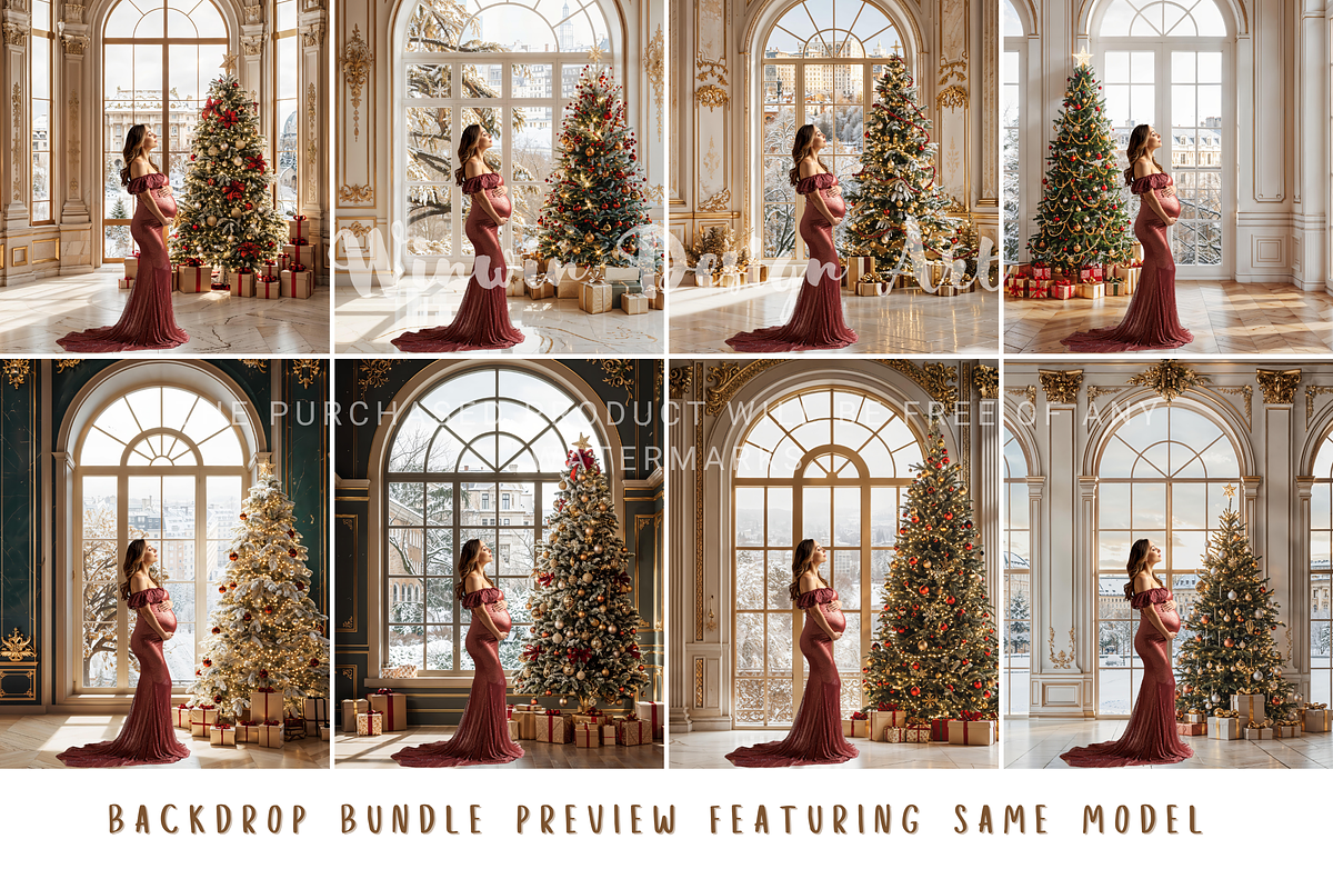 Christmas Arch Window Bundle, a Background Photo by Winwin Design Art (Photo 2 of 6)
