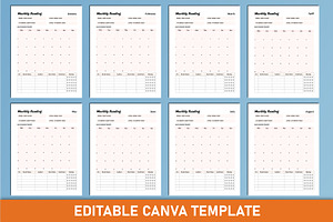 2024 Reading Planner Canva Interior