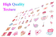 Valentine Watercolor Clipart Bundle, a Decorative Illustration by Digital Studio (Thumbnail 3 of 7)