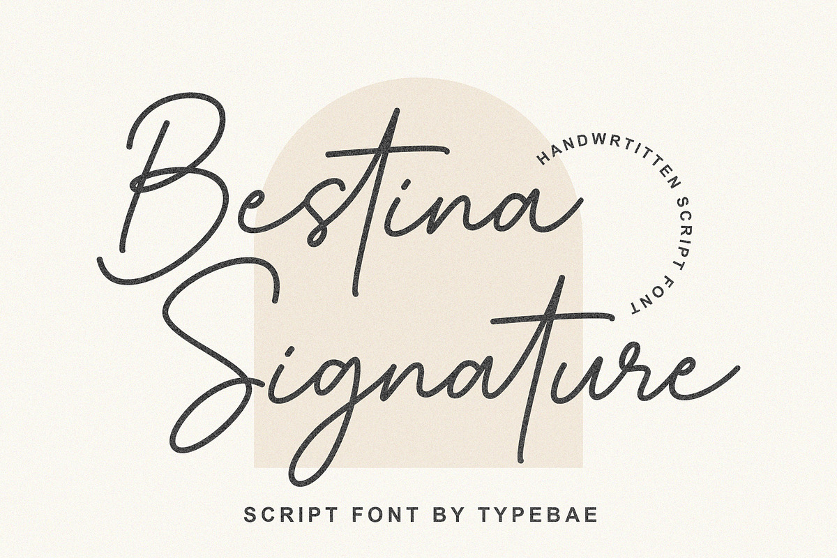 Bestina Signature Script Font, a Script Font by Typebae (Photo 1 of 8)