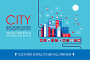 30 City background infographics set, a Work Illustration by Anttoniu (Thumbnail 1 of 4)