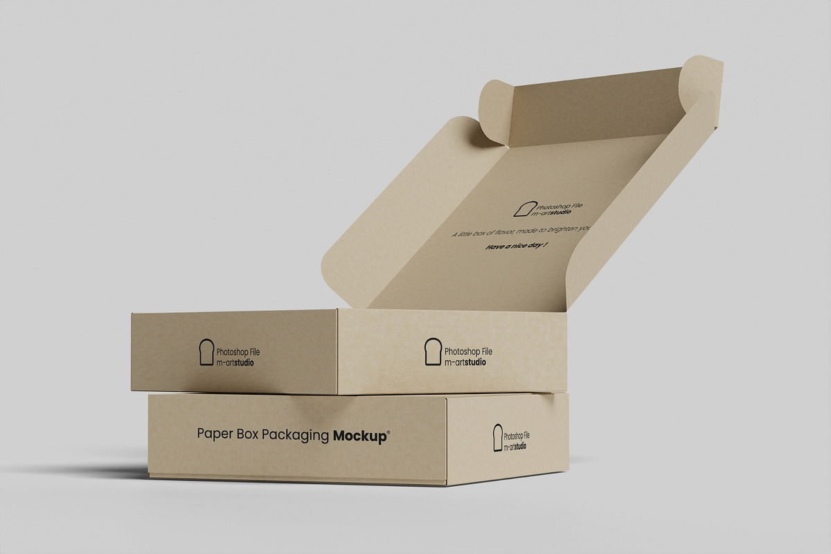 Realistic Box Packaging Mockup PSD, a Packaging Mockup by MA-KING_ART (Photo 3 of 5)