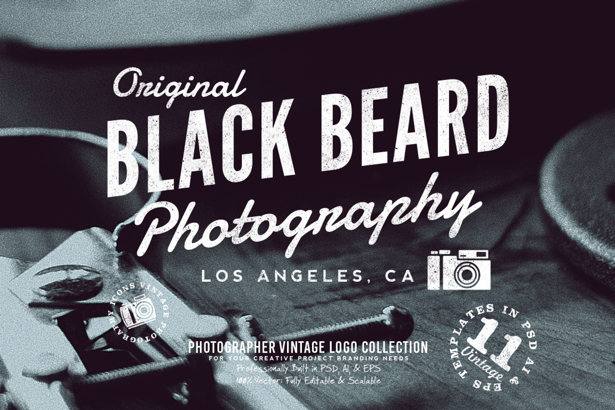 Photographer Vintage Logo Collection, a Branding & Logo Template by Yusof Mining (Photo 1 of 5)