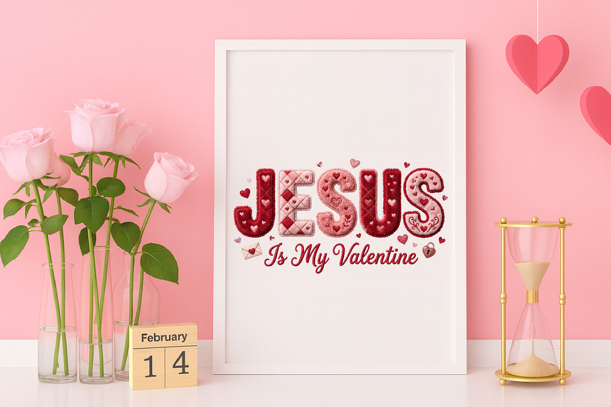 Crochet Jesus is My Valentine PNG, an Illustration by Canvas Craft (Photo 5 of 7)