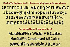 MacGuffin Fun Font Set