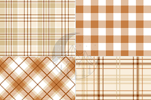 Neutral Brown And Beige Plaid