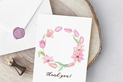 Pink Tulip Watercolor Clip Art, an Illustration by Daryartsy (Thumbnail 6 of 6)