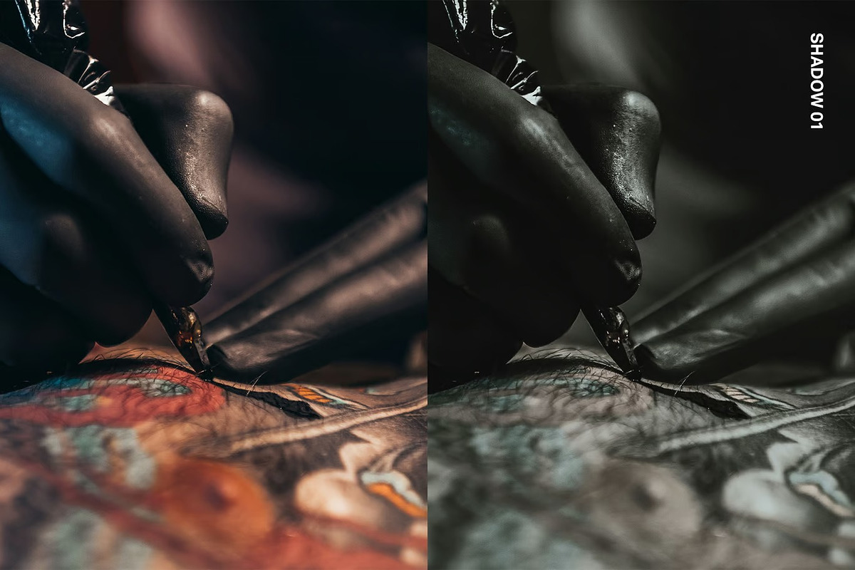 14 Tattoo Lightroom Presets and LUTs, a Preset Add-On by Hubzway (Photo 2 of 12)