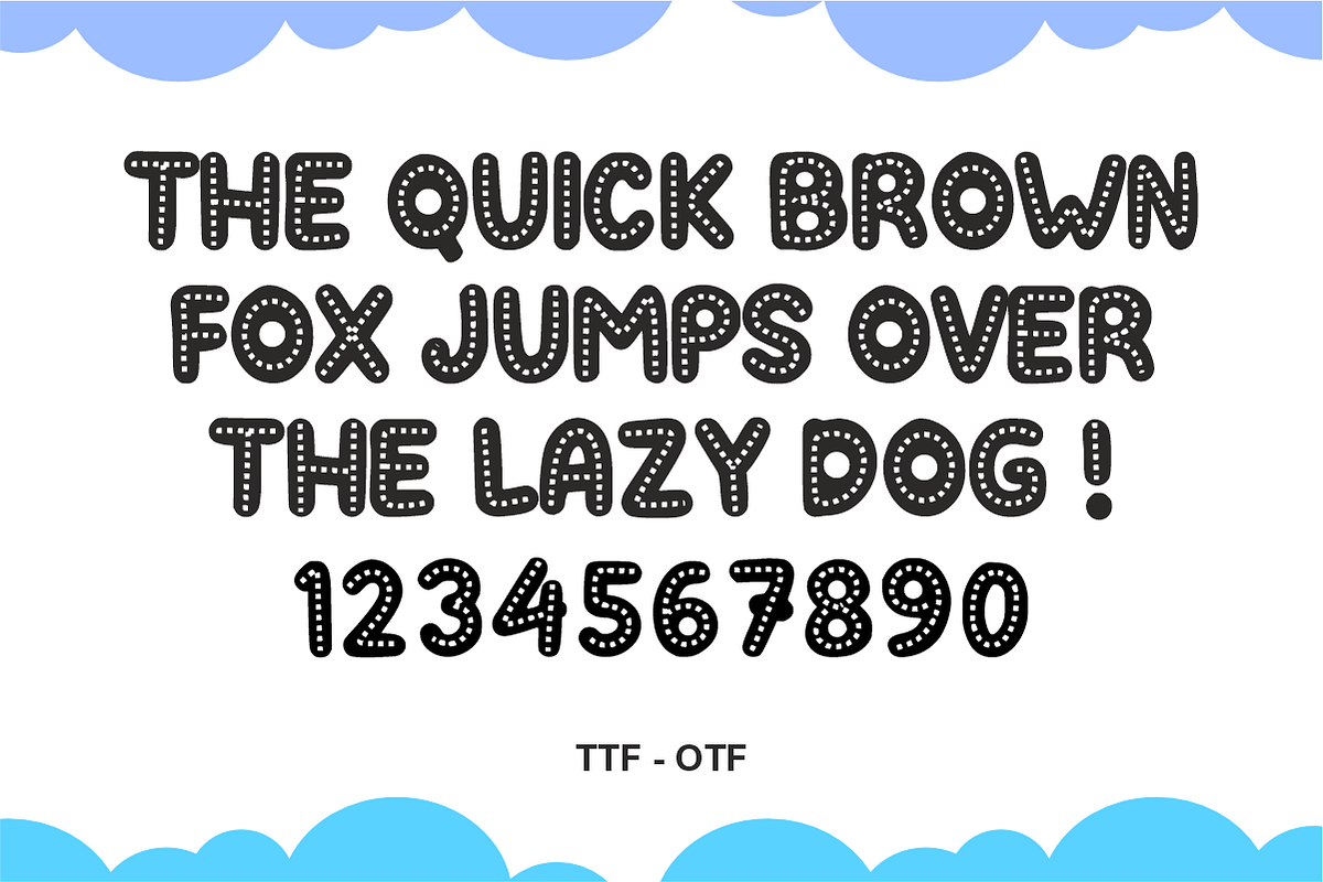 Baseball Cartoon – Stitched Font, a Sans Serif Font by KiddoGlyphs Studio (Photo 6 of 7)