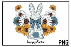 Happy Easter Bunny Png, an Illustration by Black Bird Studio