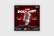 Podcast Social Media Post Bundle, a Social Media Template by Saman Osama (Thumbnail 11 of 12)