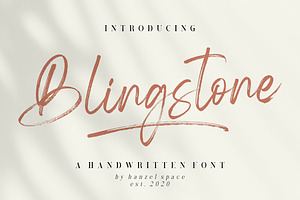 Blingstone - Handwritten Font