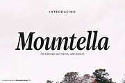 Mountella - 18 Serif Font Family, a Serif Font by Kereatype (Thumbnail 1 of 15)