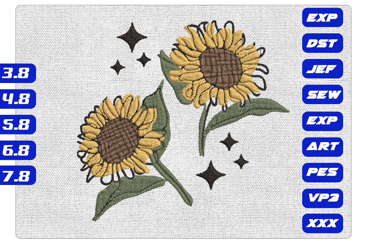 Sunflowers & Sparkles Embroidery, an Illustration by Purpose Ekbal (Photo 1 of 3)