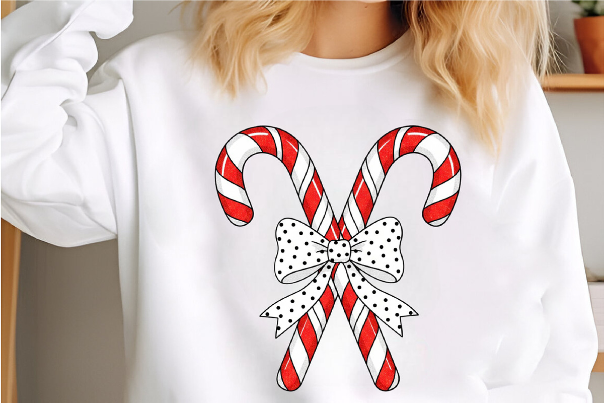 Candy Cane Bow Christmas Png, an Illustration by Libby Wishes (Photo 2 of 6)