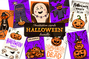 Halloween Party cards bundle, an Illustration by Arthur Balitskiy (Thumbnail 1 of 6)