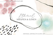 Watercolor Abstract Shapes & Lines, a Texture Illustration by Ines Beatriz (Thumbnail 1 of 5)