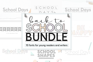 School Font Bundle 10 Fonts