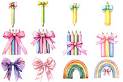 Coquette School Pencil Bow Clipart, an Illustration by Designworld (Thumbnail 3 of 5)