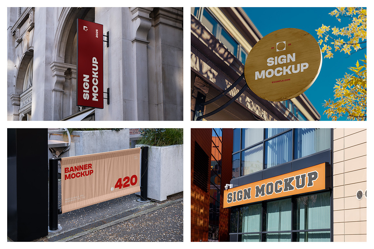 Signage Mockups vol.6 - Sign Mockups, a Mockup by MockupForest (Photo 6 of 8)