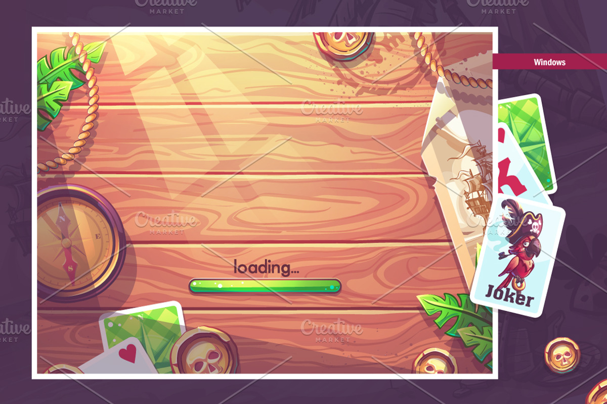 Solitare Pirates - Casual Game UI, an UI Kit Template by Nearbirds (Photo 5 of 12)