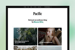 Pacific: Big bold photo-blog theme