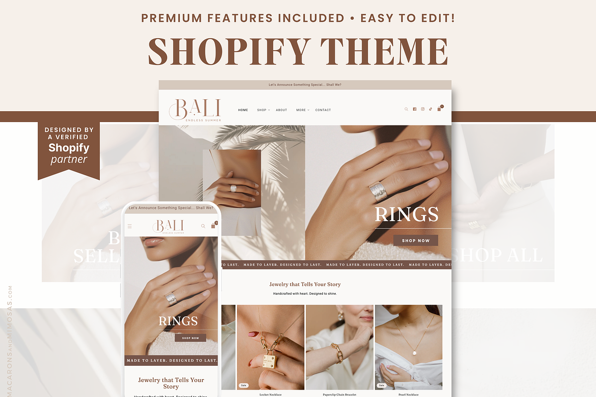 Neutral Shopify Theme for Jewelry