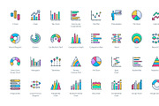 Graph and Diagram Concept Icons, an Outline Icon by vectorstank (Thumbnail 4 of 5)