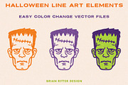 Halloween Line Art Elements, an Object Graphic by Brian Ritter Design (Thumbnail 3 of 6)