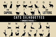 Cats Silhouettes Dingbats Font, a Symbol Font by Minimalartstudio (Thumbnail 2 of 3)