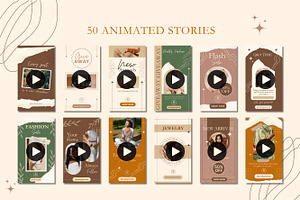 50 Animated Stories Canva Template