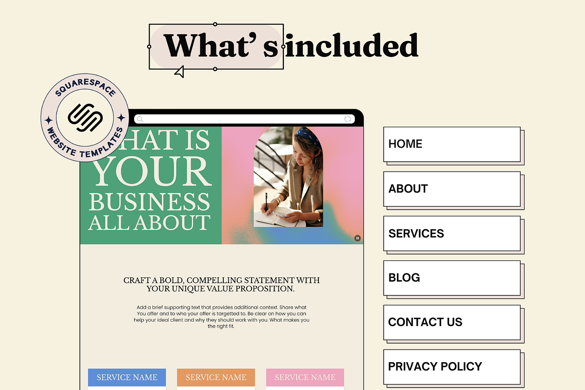 Squarespace Website template, a Squarespace Template by Ciel Lumiere (Photo 3 of 8)