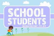 School Students - Cute Kids Font, a Sans Serif Font by KiddoGlyphs Studio (Thumbnail 1 of 6)