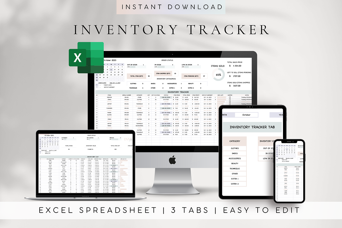 Business Inventory Tracker Template, a Templates & Theme by BRANDcontent (Photo 1 of 8)