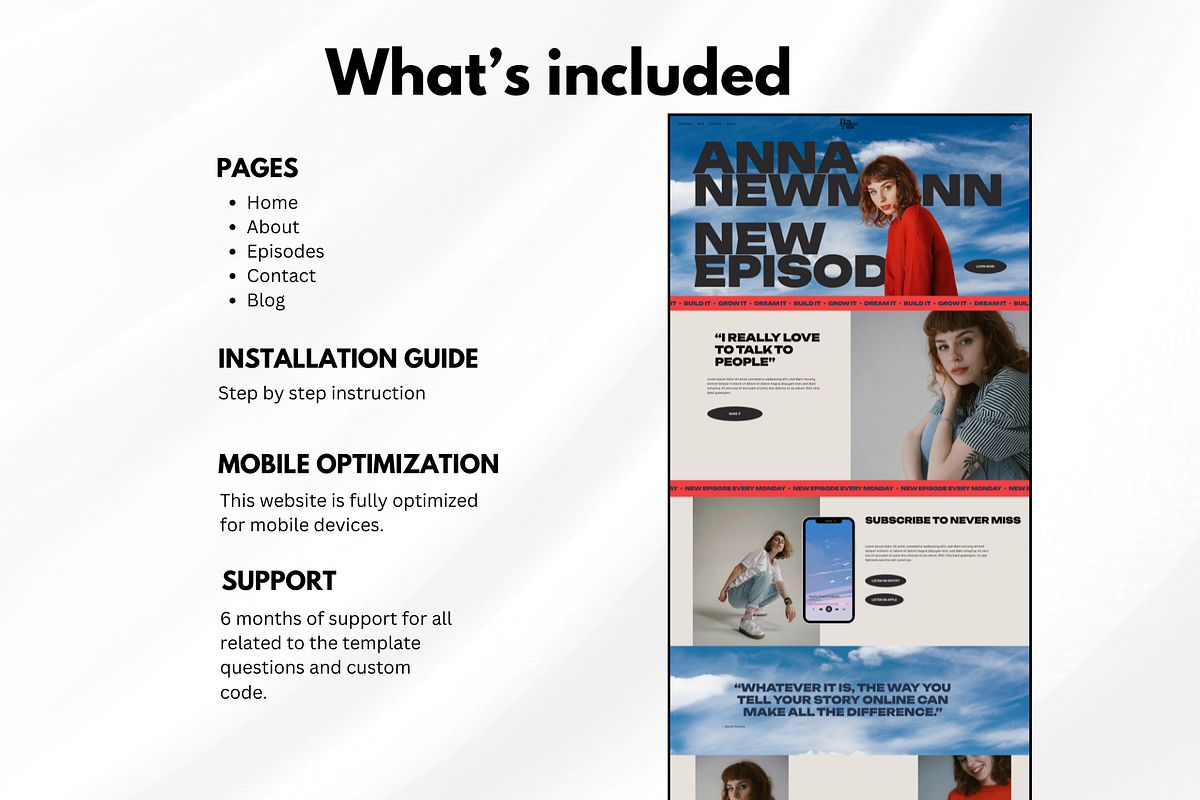 Squarespace 7.1 Podcast Website preview 2