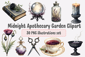 Apothecary Garden Clipart Set