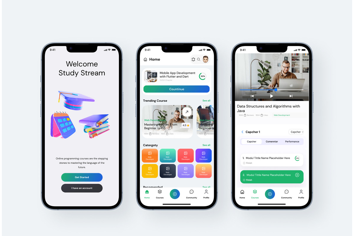 Online learning and community UI Kit, an UI Kit Template by Pixel Blend (Photo 3 of 7)