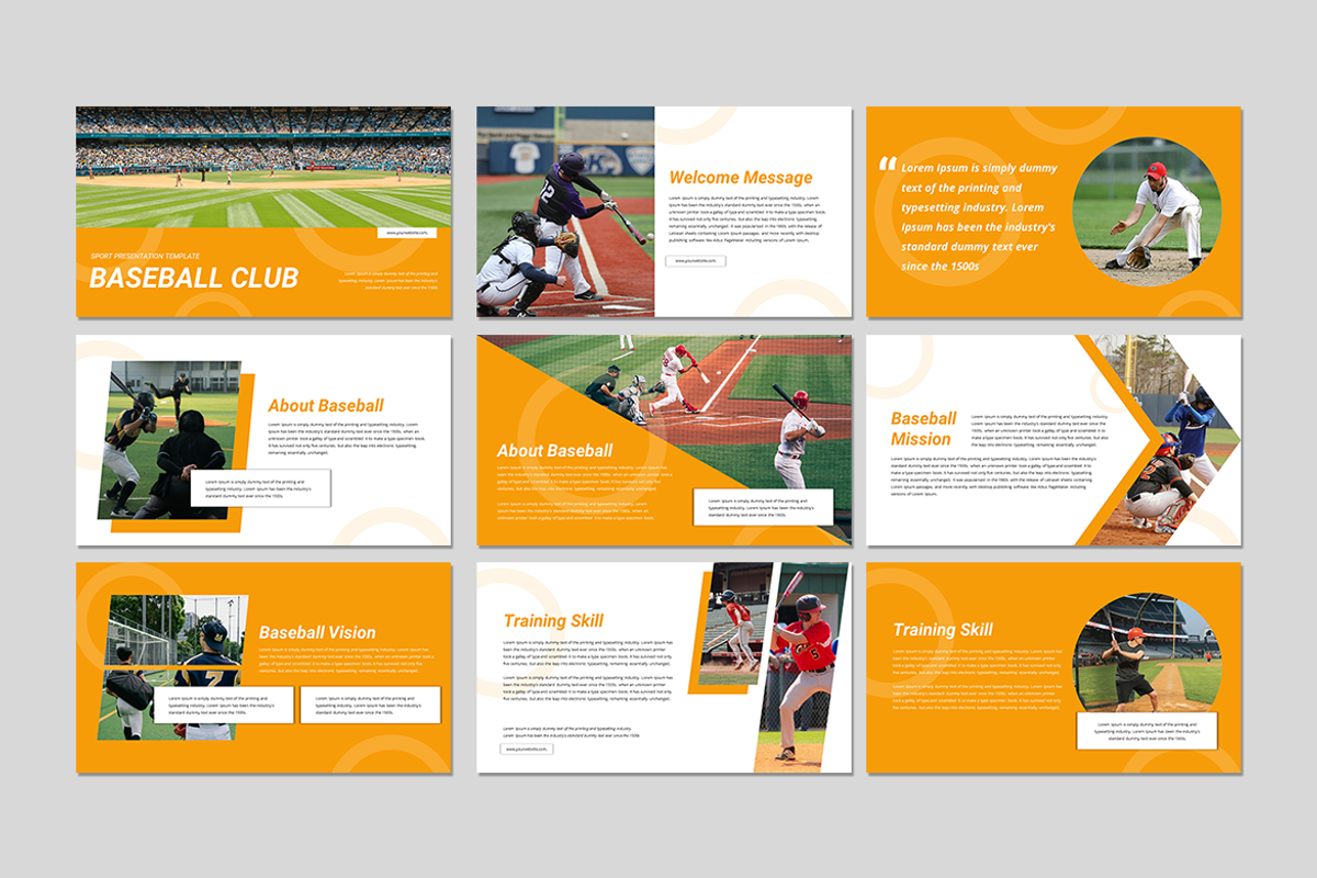 Baseball Club - Google Slides, a Presentation Template by QR Design Studio (Photo 2 of 3)