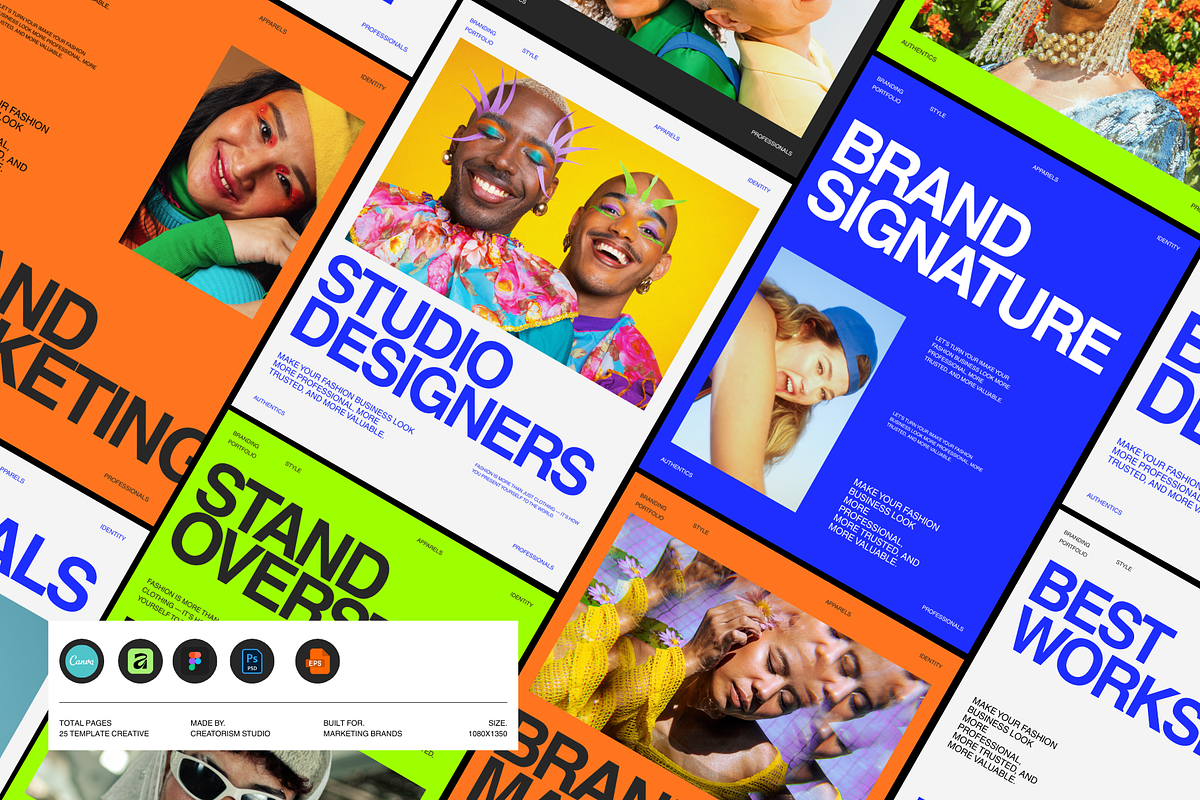 Brand Identity Colorful Social Media, a Social Media Template by Creatorism (Photo 1 of 9)
