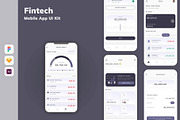 Fintech Mobile App UI Kit, an UI Kit Template by uicube (Thumbnail 2 of 3)