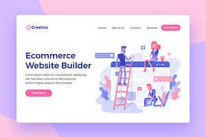 Ecommerce Websites Builder Landing