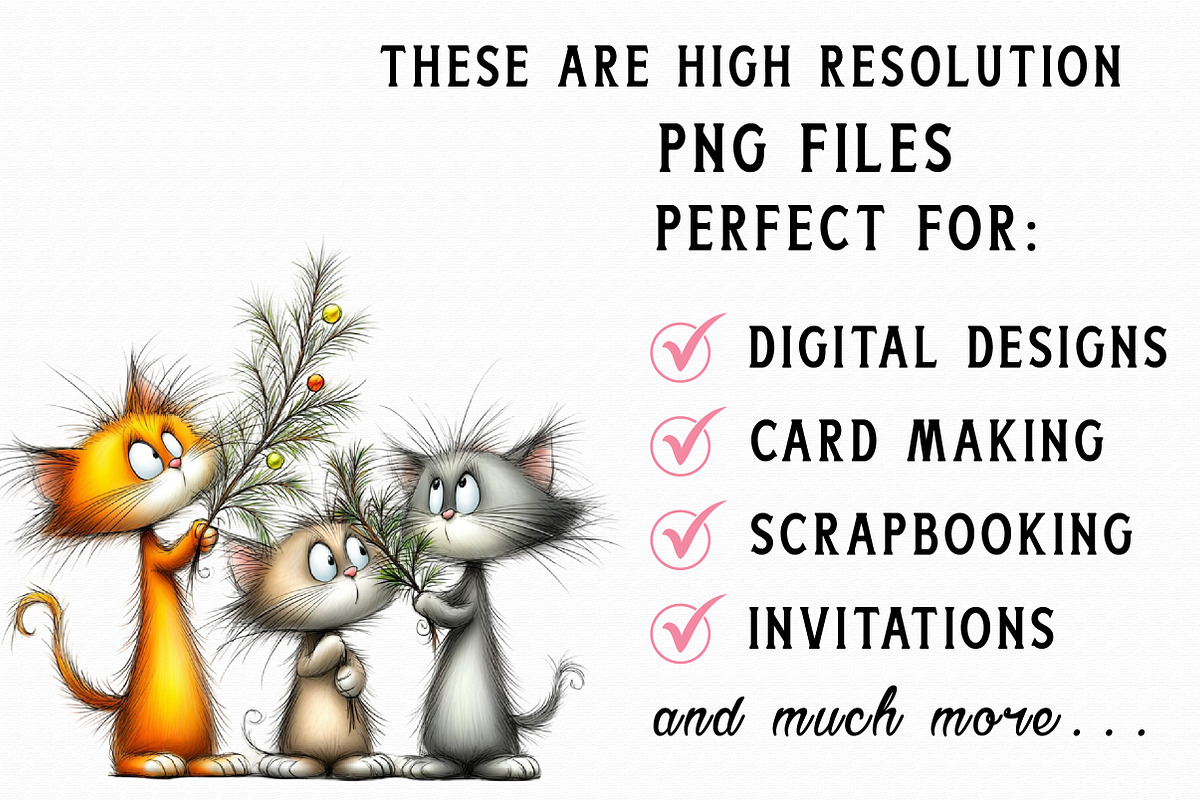 Whimsical Cats Clipart, an Illustration by Libby Wishes (Photo 6 of 6)