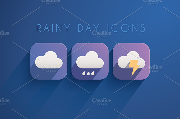 11 Rainy Day Icons