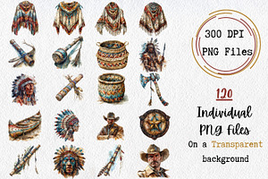 Watercolor Wild Wild West Clipart