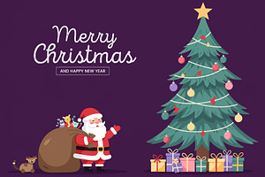 Template Merry Christmas & New Year