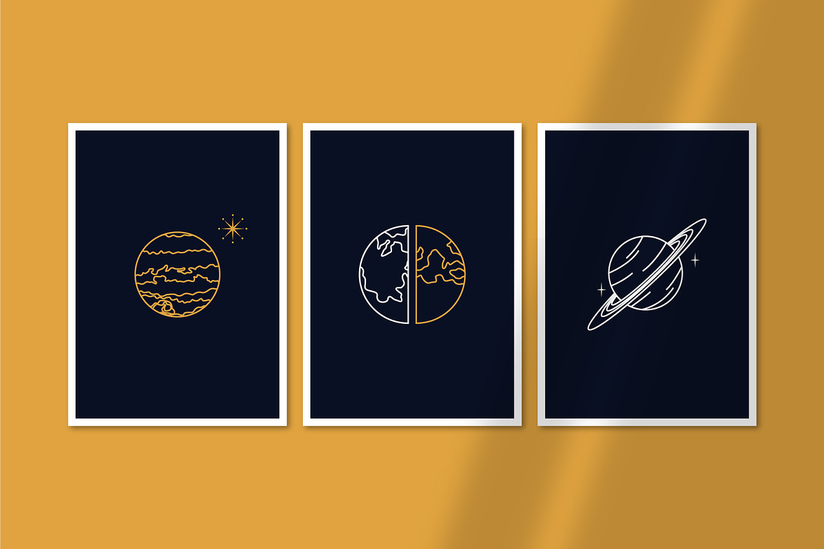 Space Illustration - monoline, an Illustration by Lightsense (Photo 5 of 9)