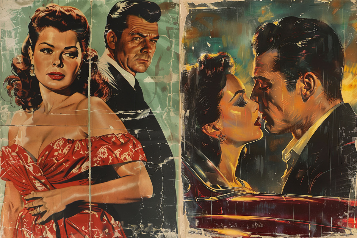 209 Vintage movie posters, a Person Illustration by Handmadefont (Photo 11 of 11)