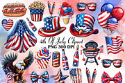 4th of July Sublimation Clipart Bund, a Background Graphic by Design Station (Thumbnail 1 of 6)